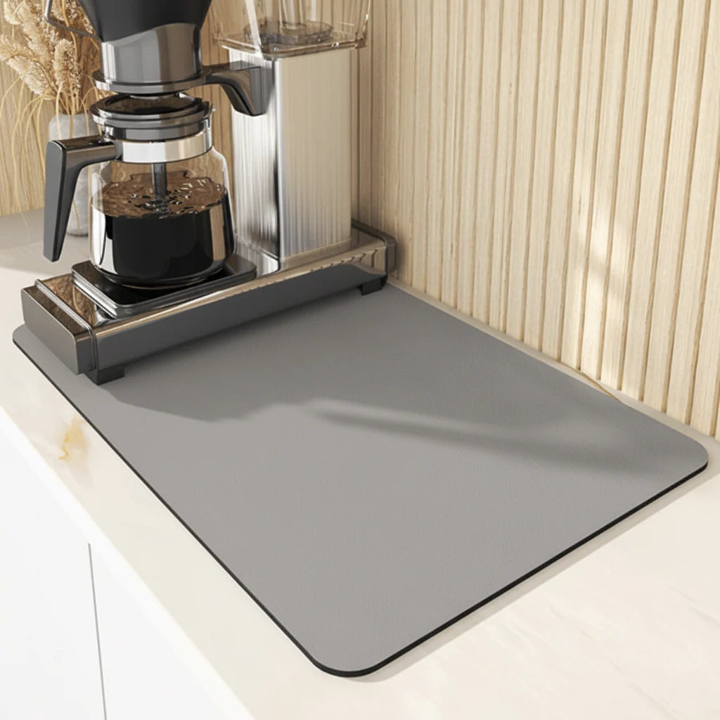Dish Drying Mat Diatomite Highly Absorbent Quick-Drying Machine Washable