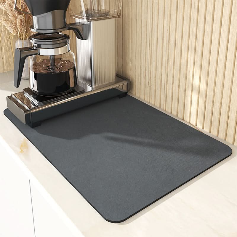 Dish Drying Mat Diatomite Highly Absorbent Quick-Drying Machine Washable