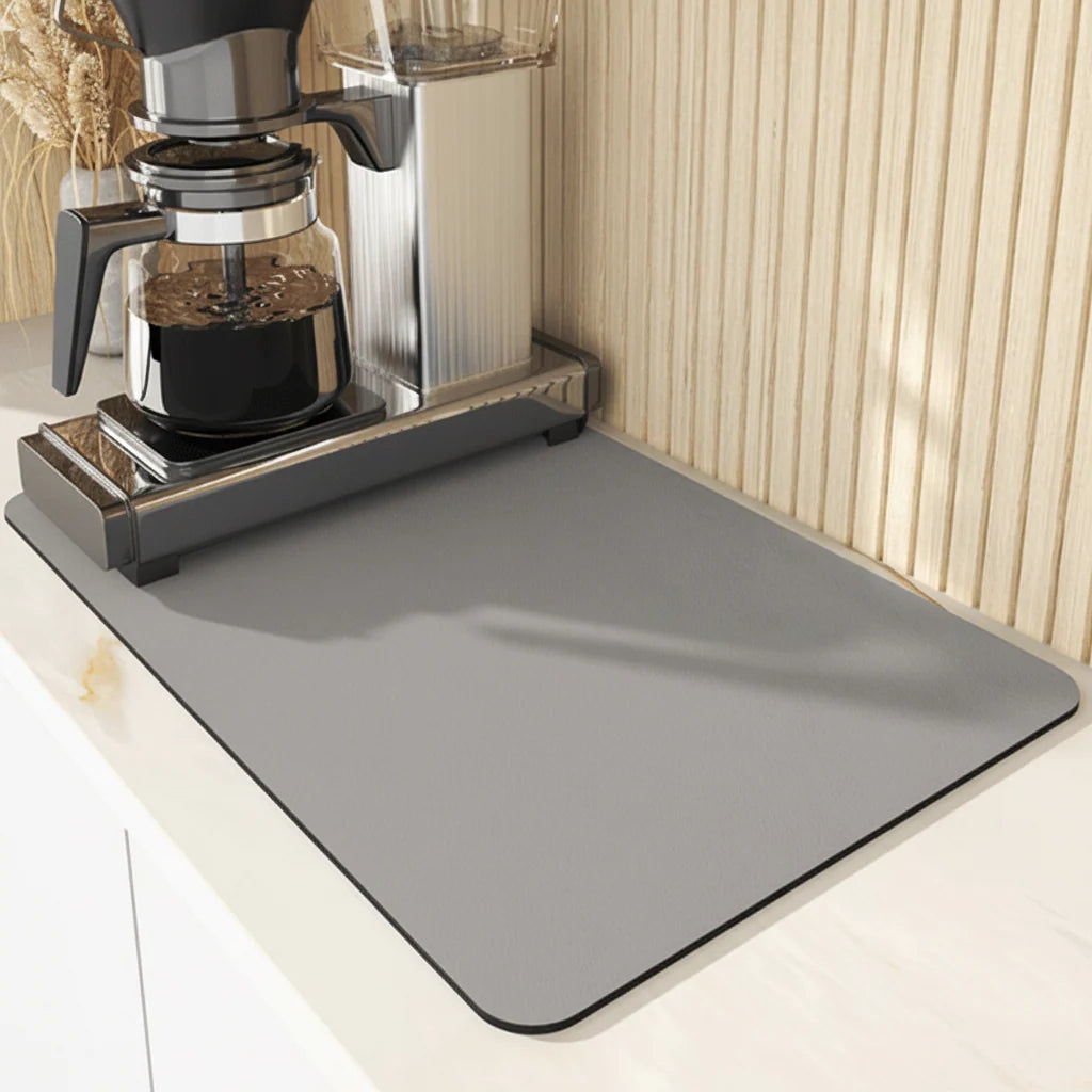 Dish Drying Mat Diatomite Highly Absorbent Quick-Drying Machine Washable