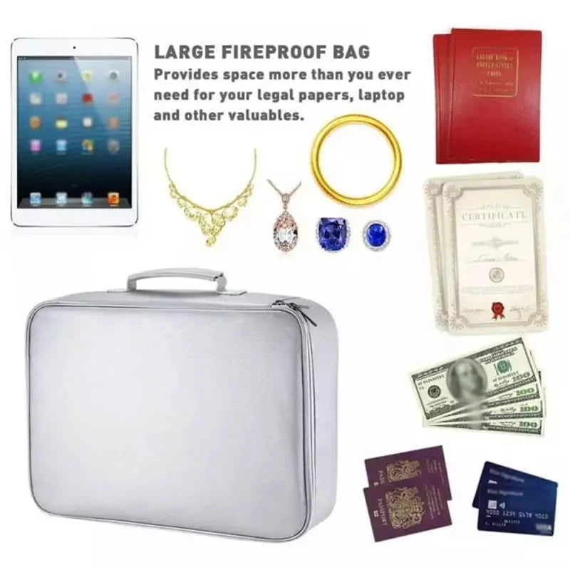 Document Organizer Bag Fire-Resistant Waterproof