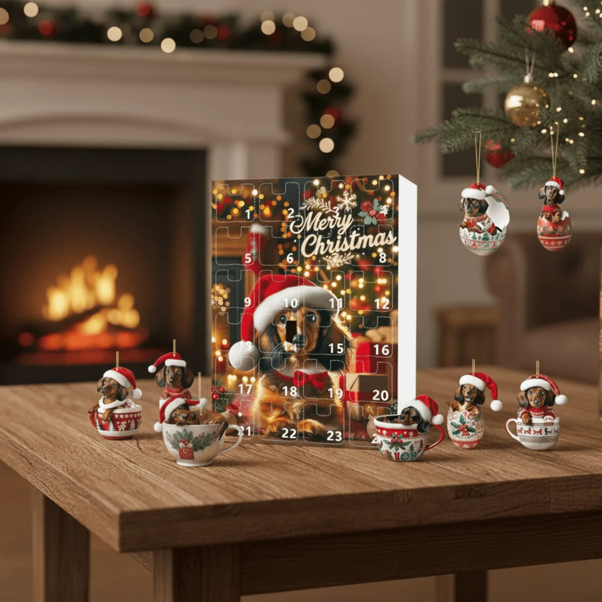 Dog Advent Calendar Dachshund-Themed 24 Daily Surprises