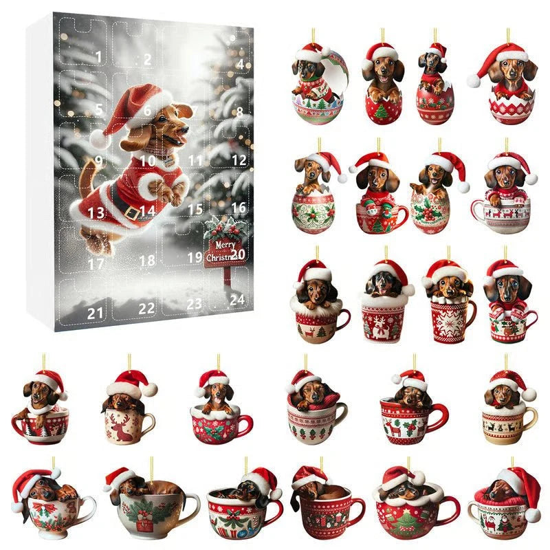 Dog Advent Calendar Dachshund-Themed 24 Daily Surprises
