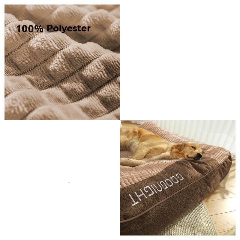 Dog Bed Orthopedic Bolster Removable Washable Cover Scratch-Resistant Exterior