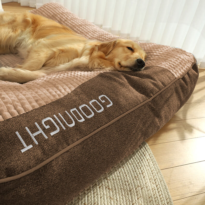 Dog Bed Orthopedic Bolster Removable Washable Cover Scratch-Resistant Exterior