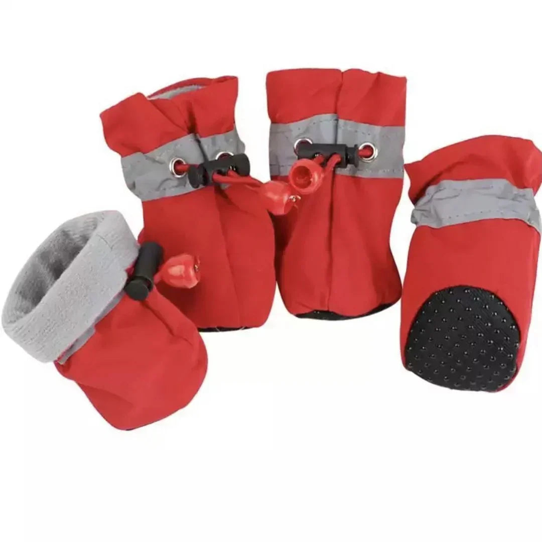 Dog Boots Textured Grip Sole Water-Resistant Set of 4