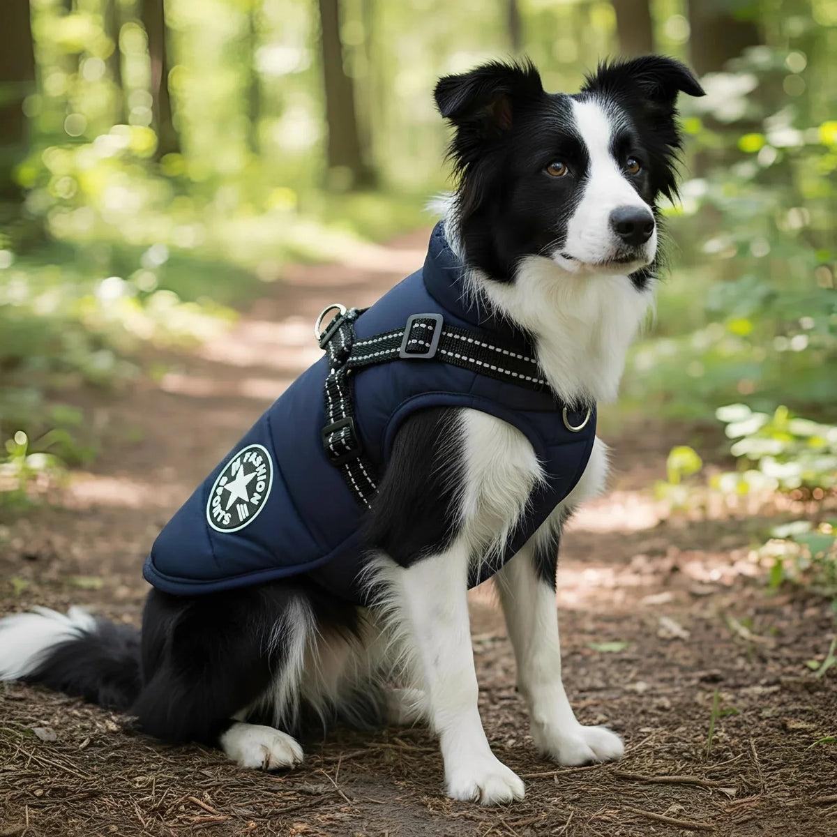 Dog Coat Padded Soft-Lined with Integrated Harness