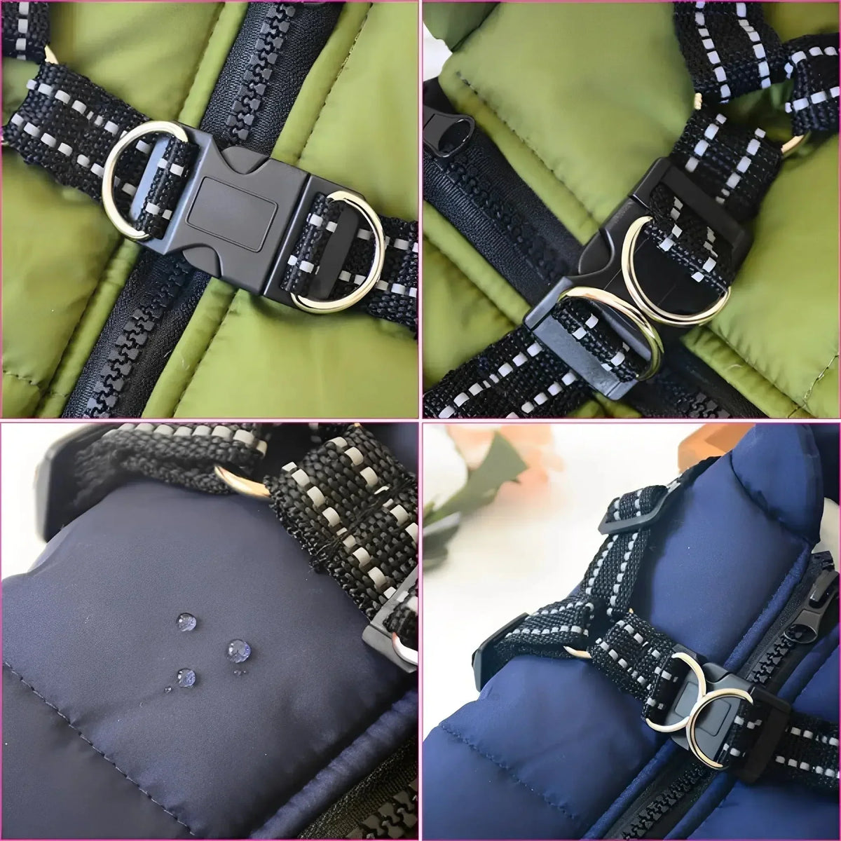 Dog Coat Padded Soft-Lined with Integrated Harness