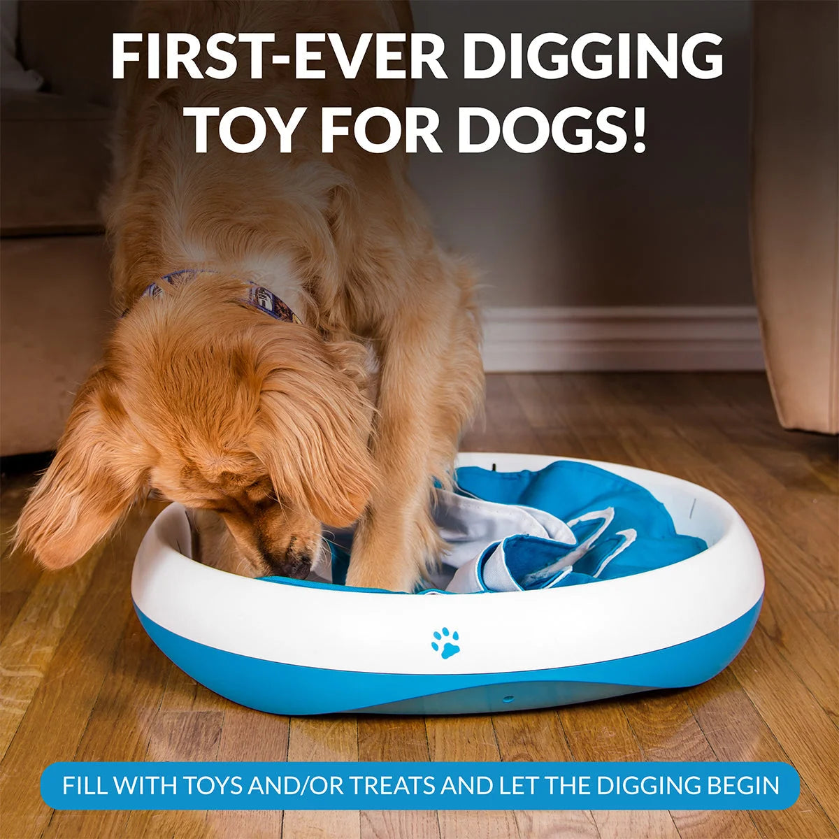 Dog Digging Toy Machine-Washable Flaps Durable Plastic Base