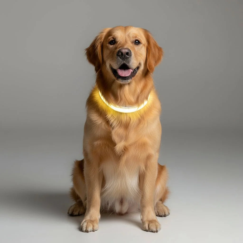 Dog Leash LED Light Reflective USB Rechargeable
