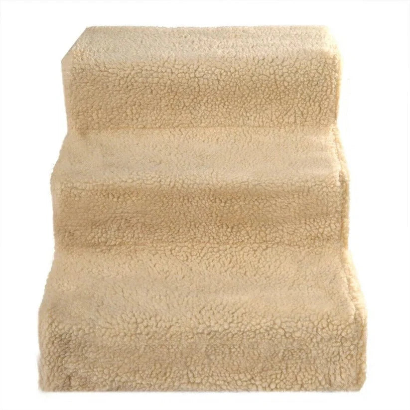 Dog Stairs 3-Step Removable Washable Fleece Cover