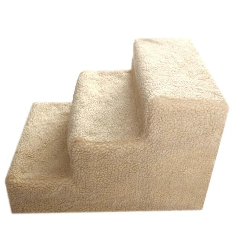 Dog Stairs 3-Step Removable Washable Fleece Cover