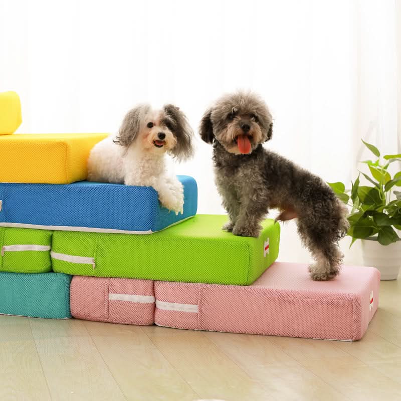 Dog Stairs Two-Step Padded Non-Slip Washable Cover