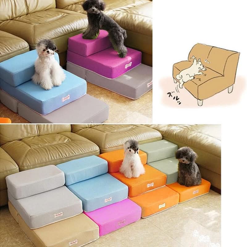Dog Stairs Two-Step Padded Non-Slip Washable Cover