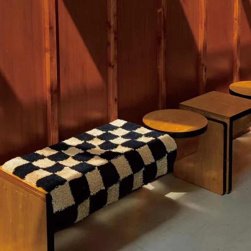 Door Mat Checkered Microfiber Absorbent Non-Slip