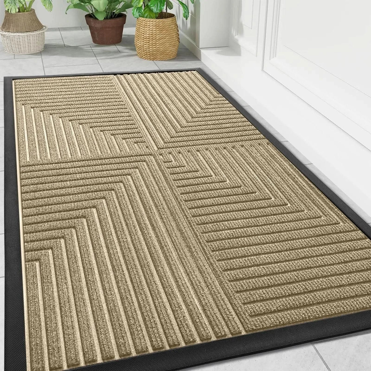 Door Mat Heavy-Duty Rubber Non-Slip Indoor & Outdoor