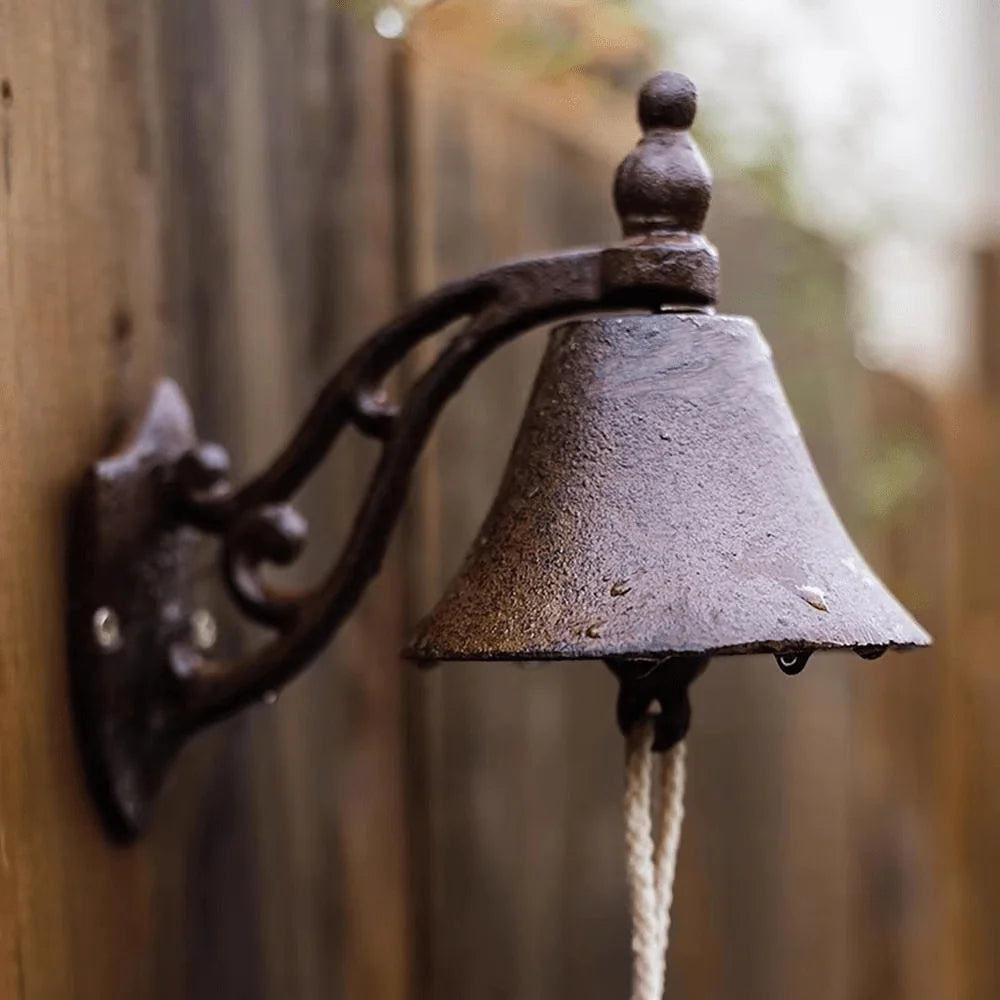 Doorbell Cast Iron Manual Mechanical Chime Non-Electric