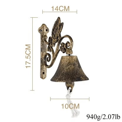 Doorbell Cast Iron Manual Mechanical Chime Non-Electric