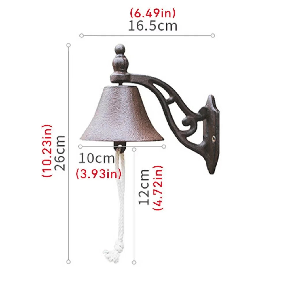 Doorbell Cast Iron Manual Mechanical Chime Non-Electric