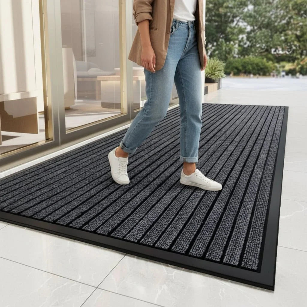 Doormat Striped Dirt-Trapping Non-Slip Backing