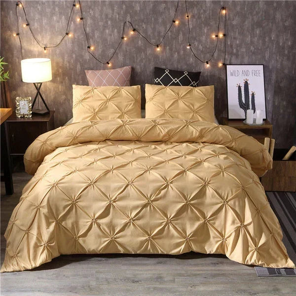Duvet Cover Set Microfiber Breathable Includes Two Pillowcases