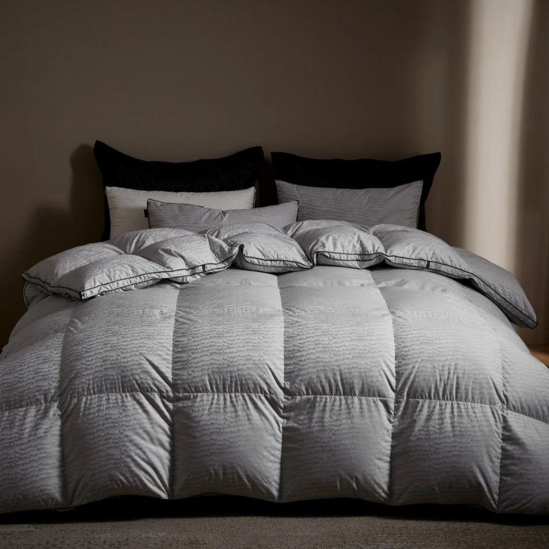 Duvet Goose & Duck Down Breathable Check Quilted All-Season Comfort