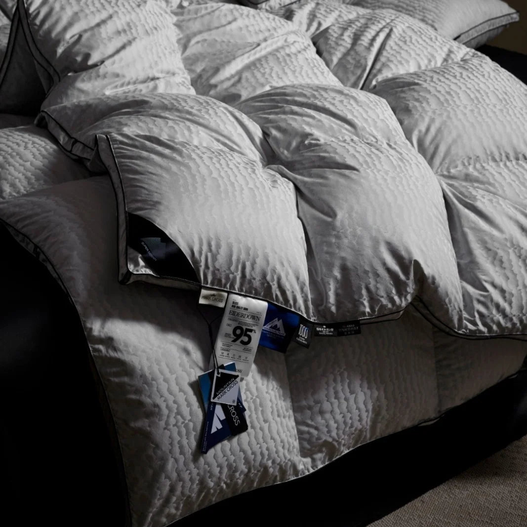 Duvet Goose & Duck Down Breathable Check Quilted All-Season Comfort