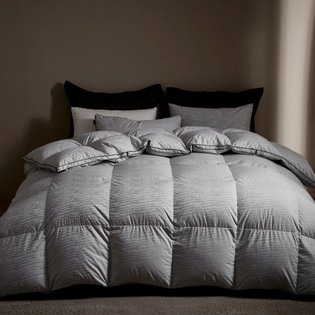 Duvet Goose & Duck Down Breathable Check Quilted All-Season Comfort