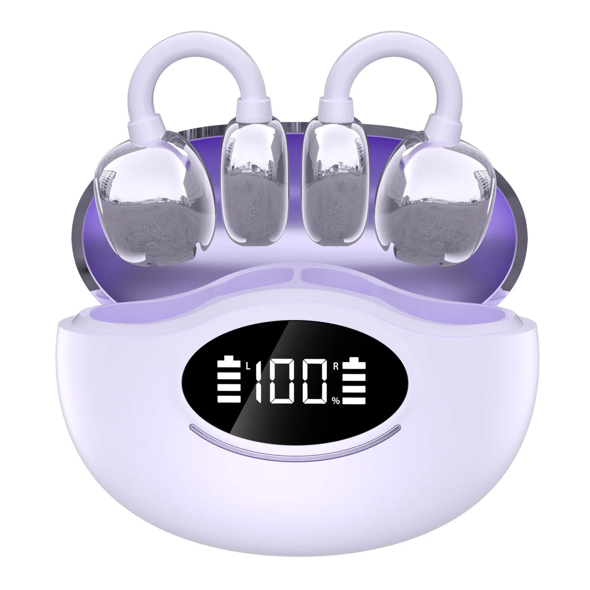 Ear Clip Headphones Bluetooth AI Translation Secure Fit