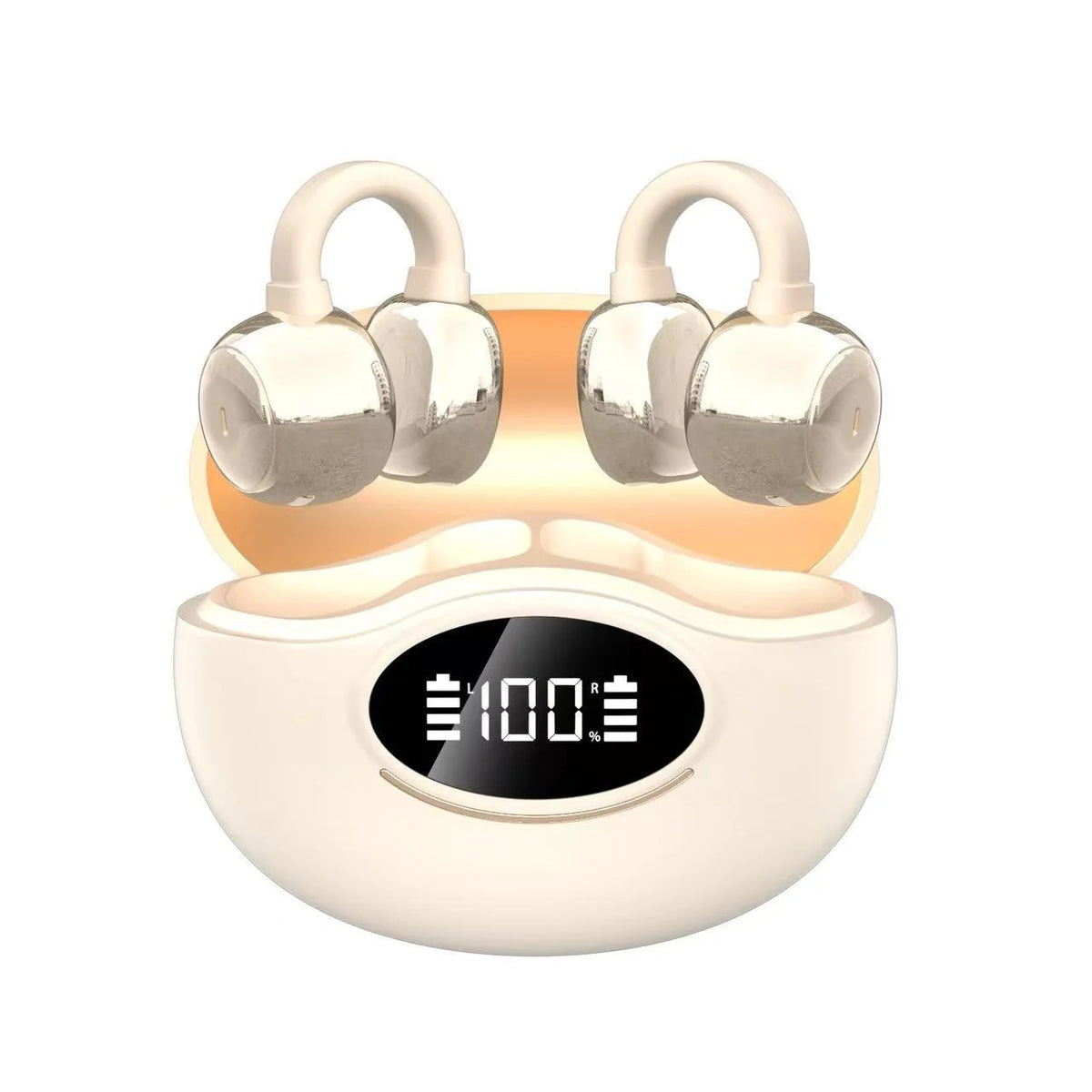 Ear Clip Headphones Bluetooth AI Translation Secure Fit