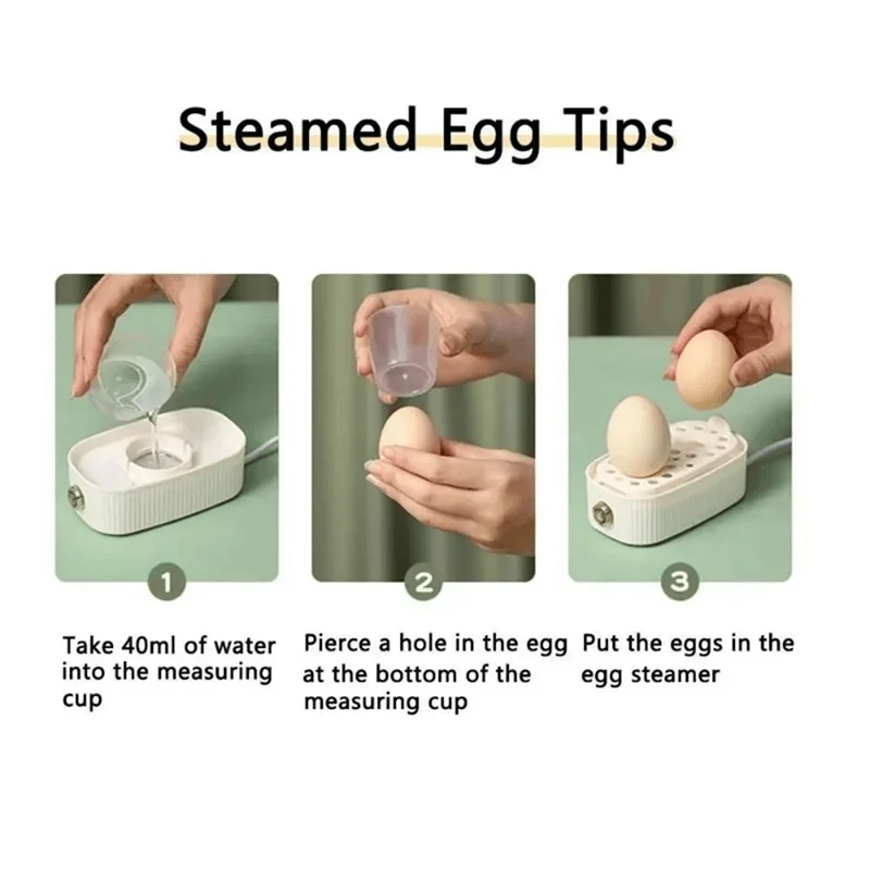 Egg Cooker & Poacher Three Heat Settings Two-Egg Capacity