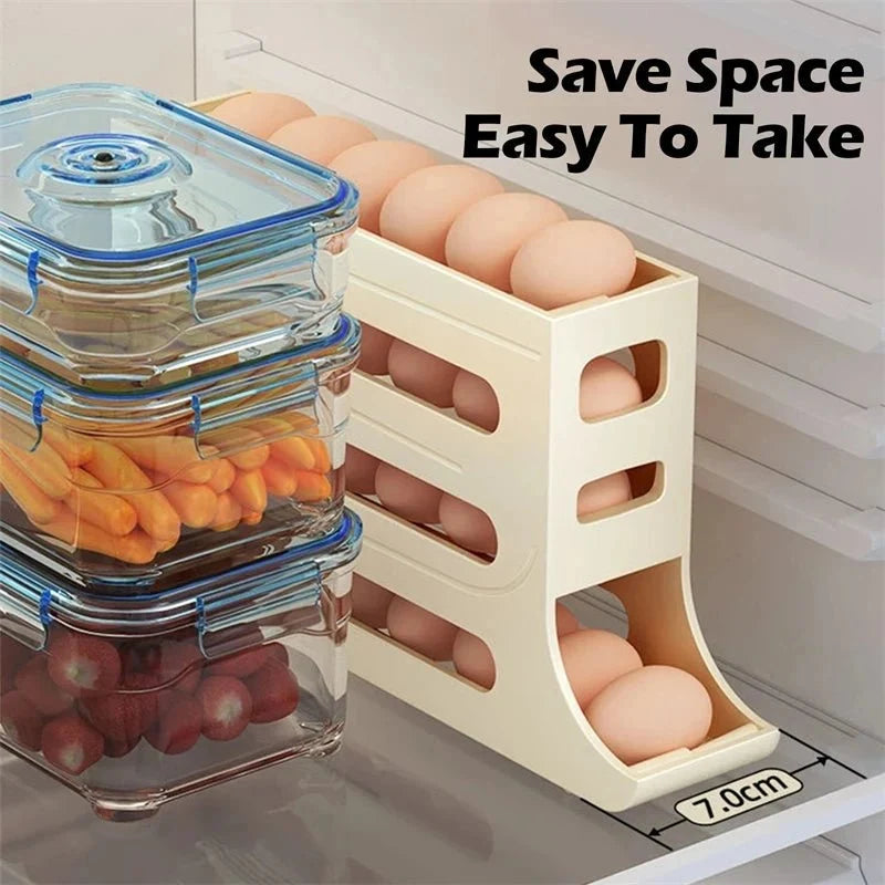 Egg Storage Box Automatic Rolling 30-Egg Capacity