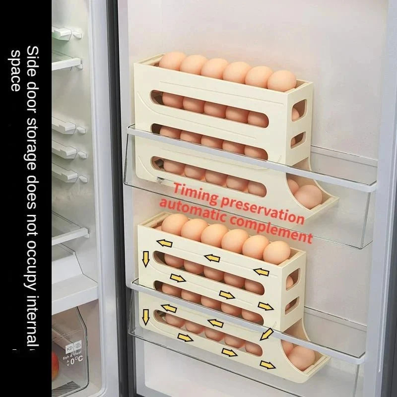 Egg Storage Box Automatic Rolling 30-Egg Capacity