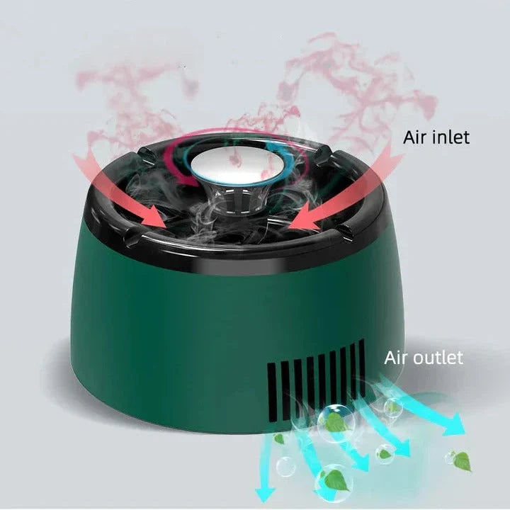 Electric Ashtray Activated Carbon Filter Rechargeable Design