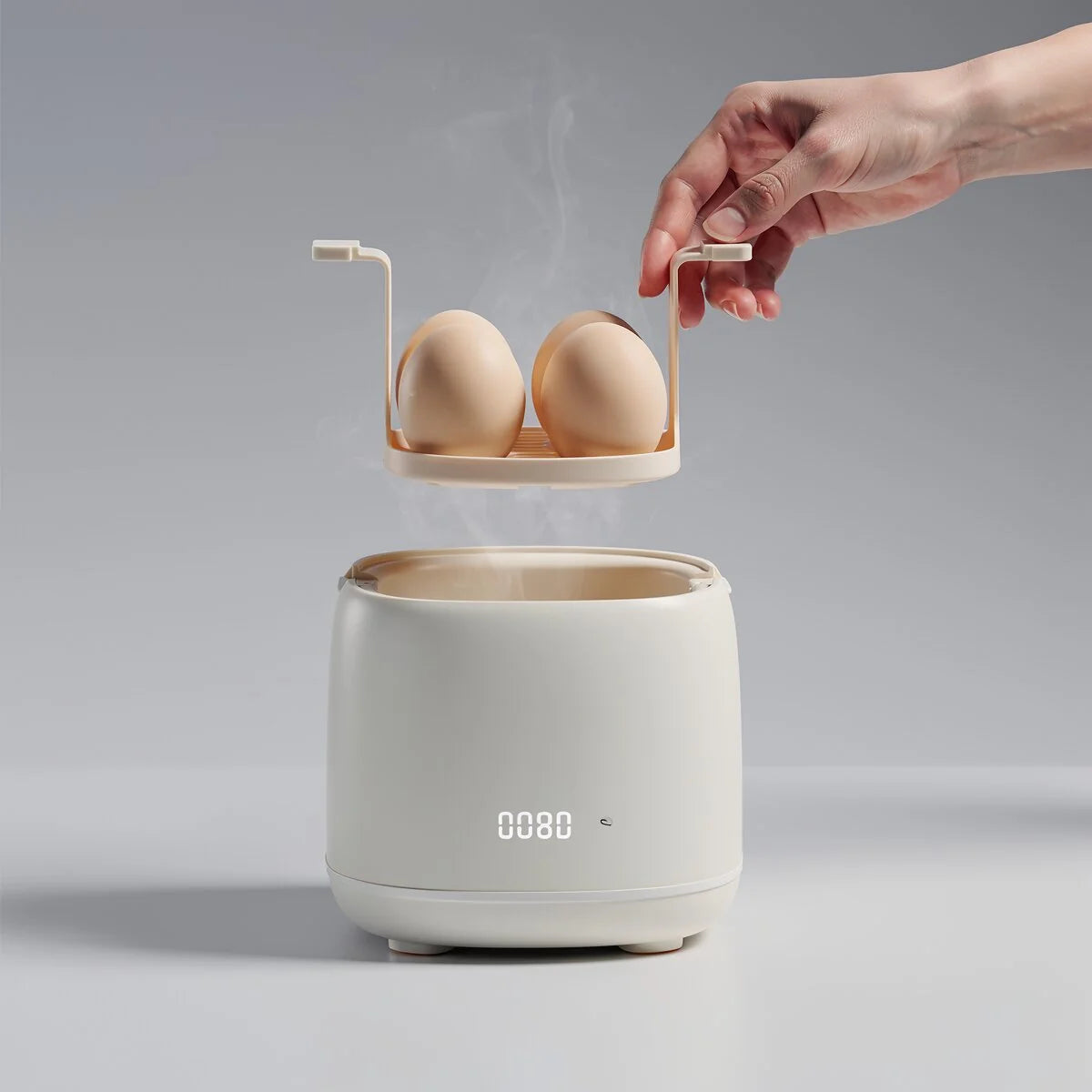 Electric Egg Cooker One-Button Automatic Shutoff Compact Design