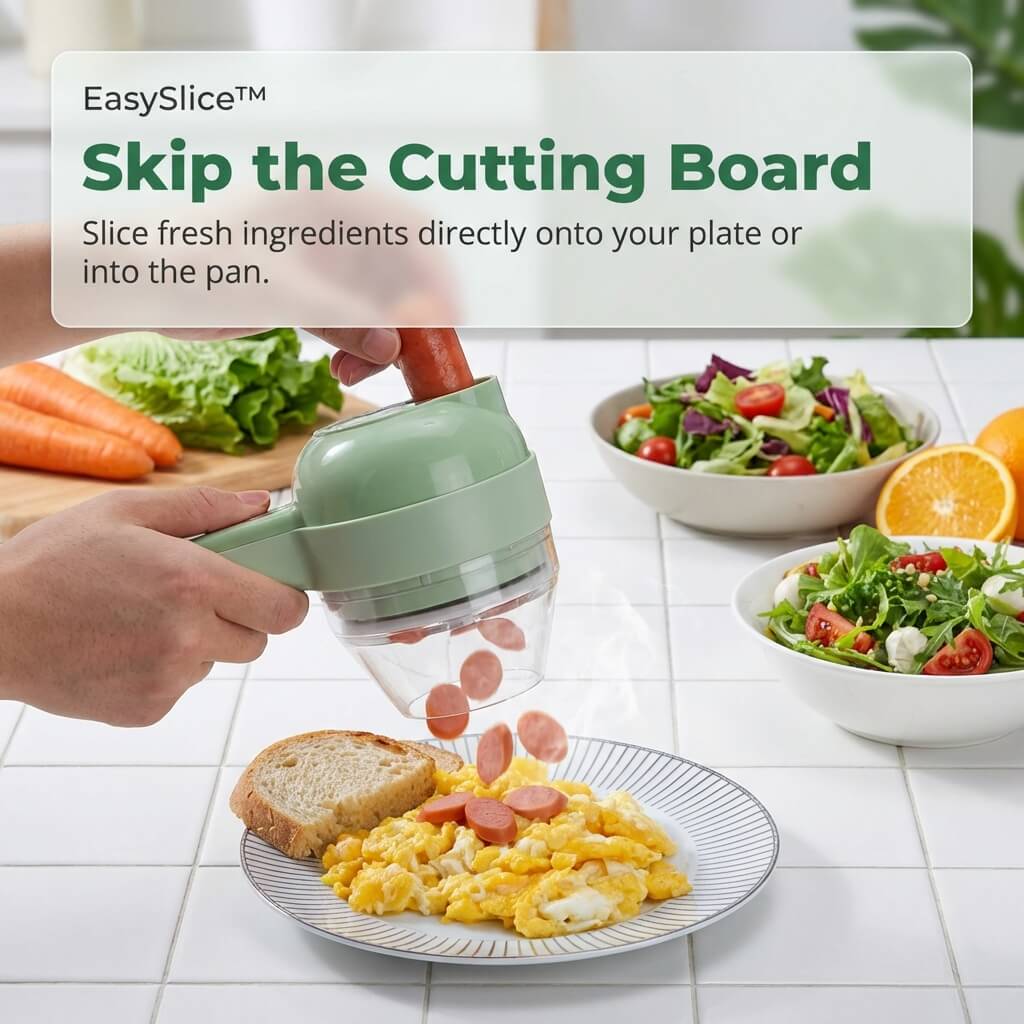 Electric Food Chopper USB-C Rechargeable Stainless Steel Blades