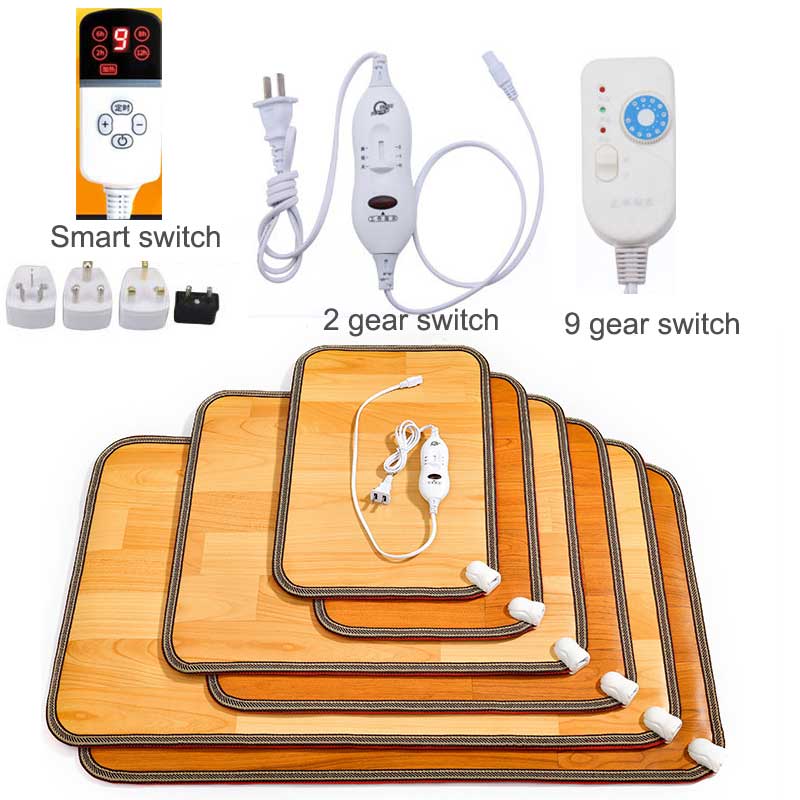 Electric Foot Warmer Mat Adjustable Temperature Control Waterproof Surface