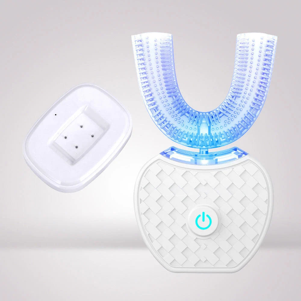 Electric Toothbrush U-Shaped Rechargeable Built-In Blue Light