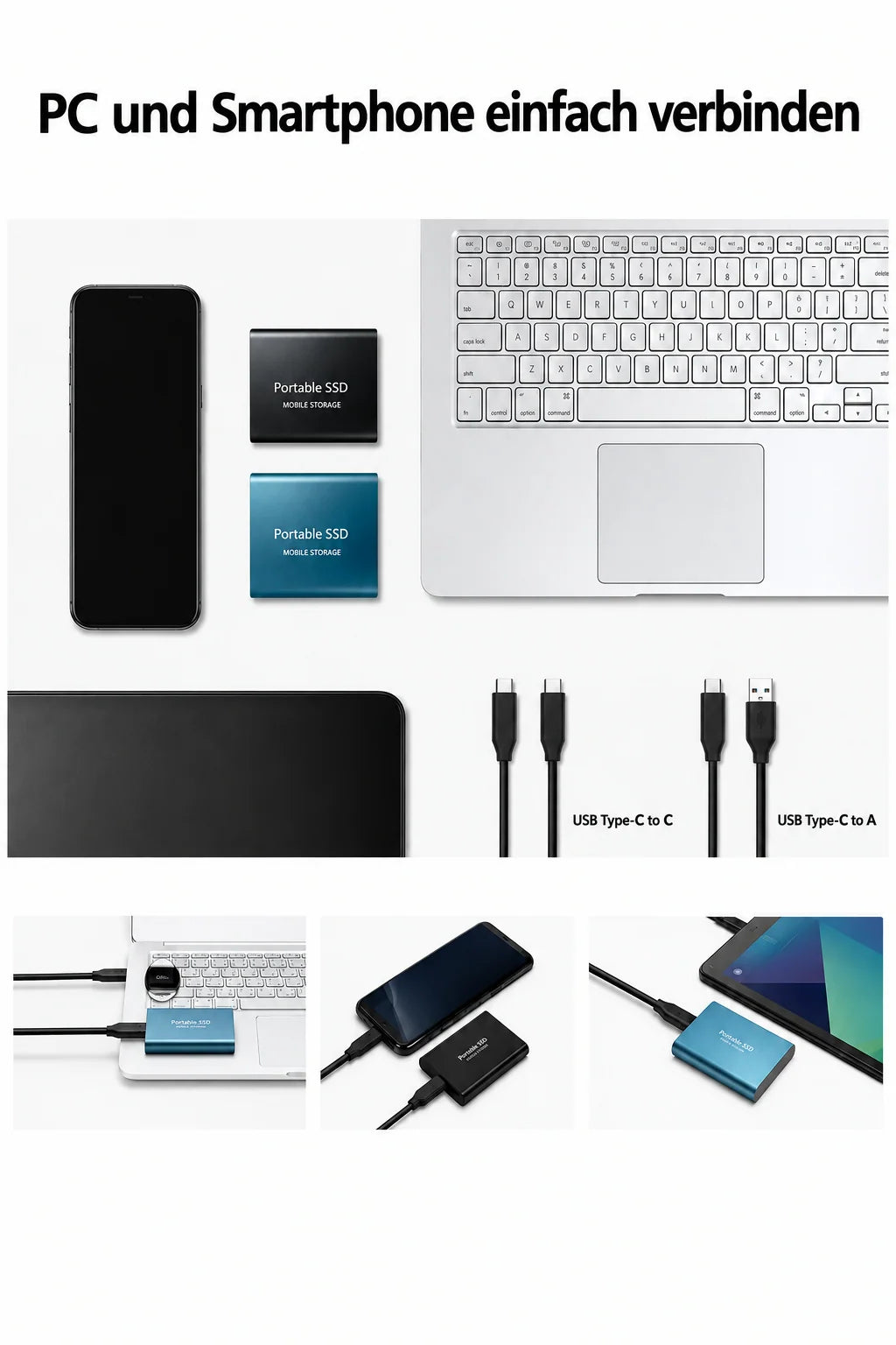 External SSD 128TB Shock-Resistant Up to 540 MB/s