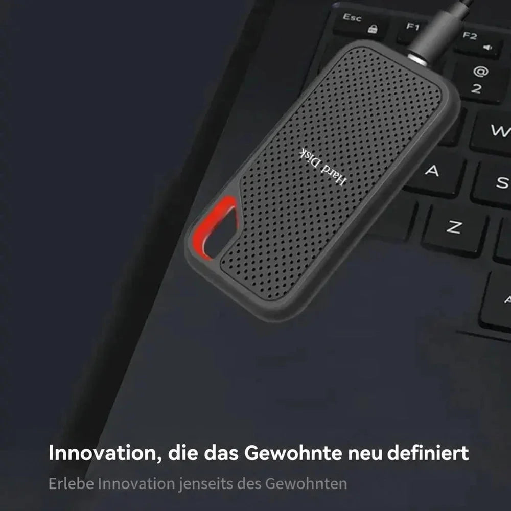 External SSD Drive USB-C Fast Transfer Shock-Resistant
