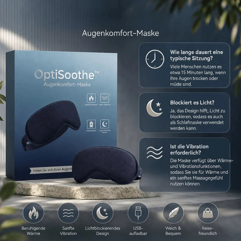 Eye Mask Heated Vibration Massage USB-C Powered