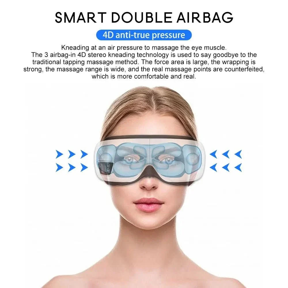 Eye Massager Heat & Air Pressure Bluetooth Music Foldable