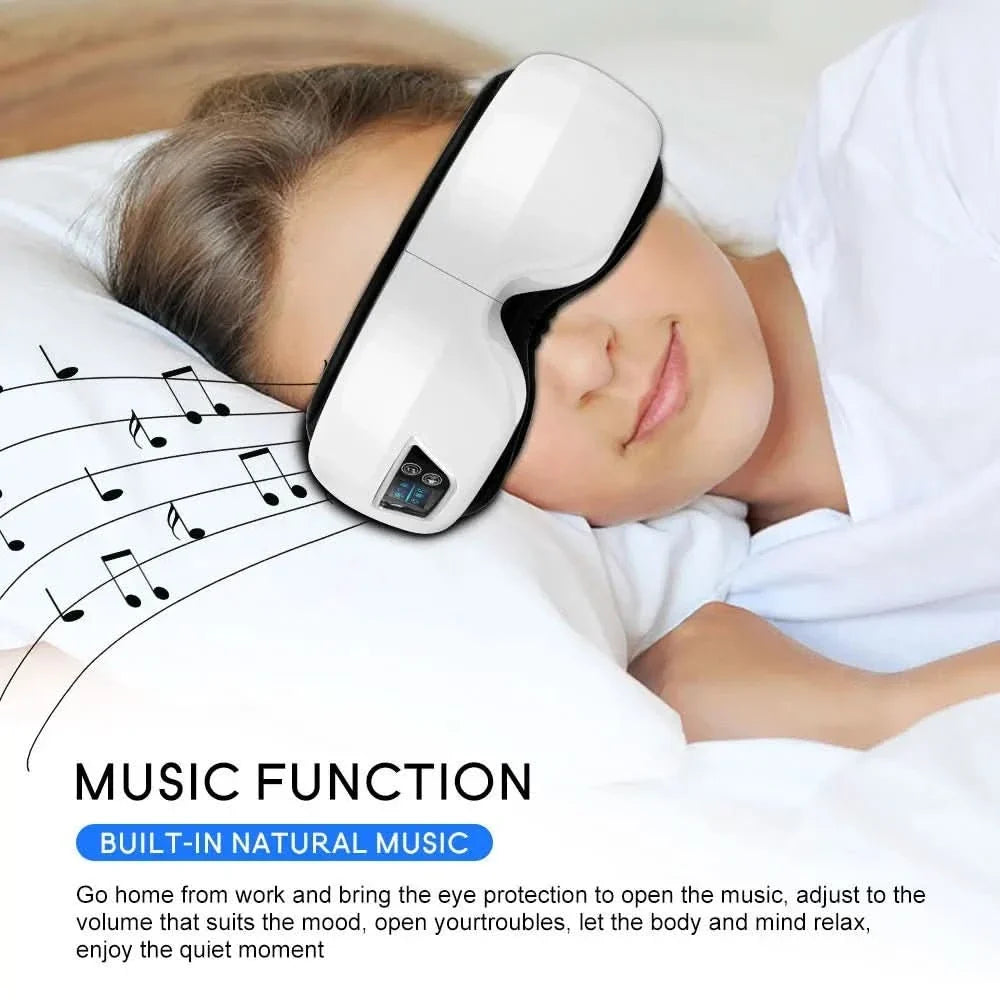Eye Massager Heat & Air Pressure Bluetooth Music Foldable