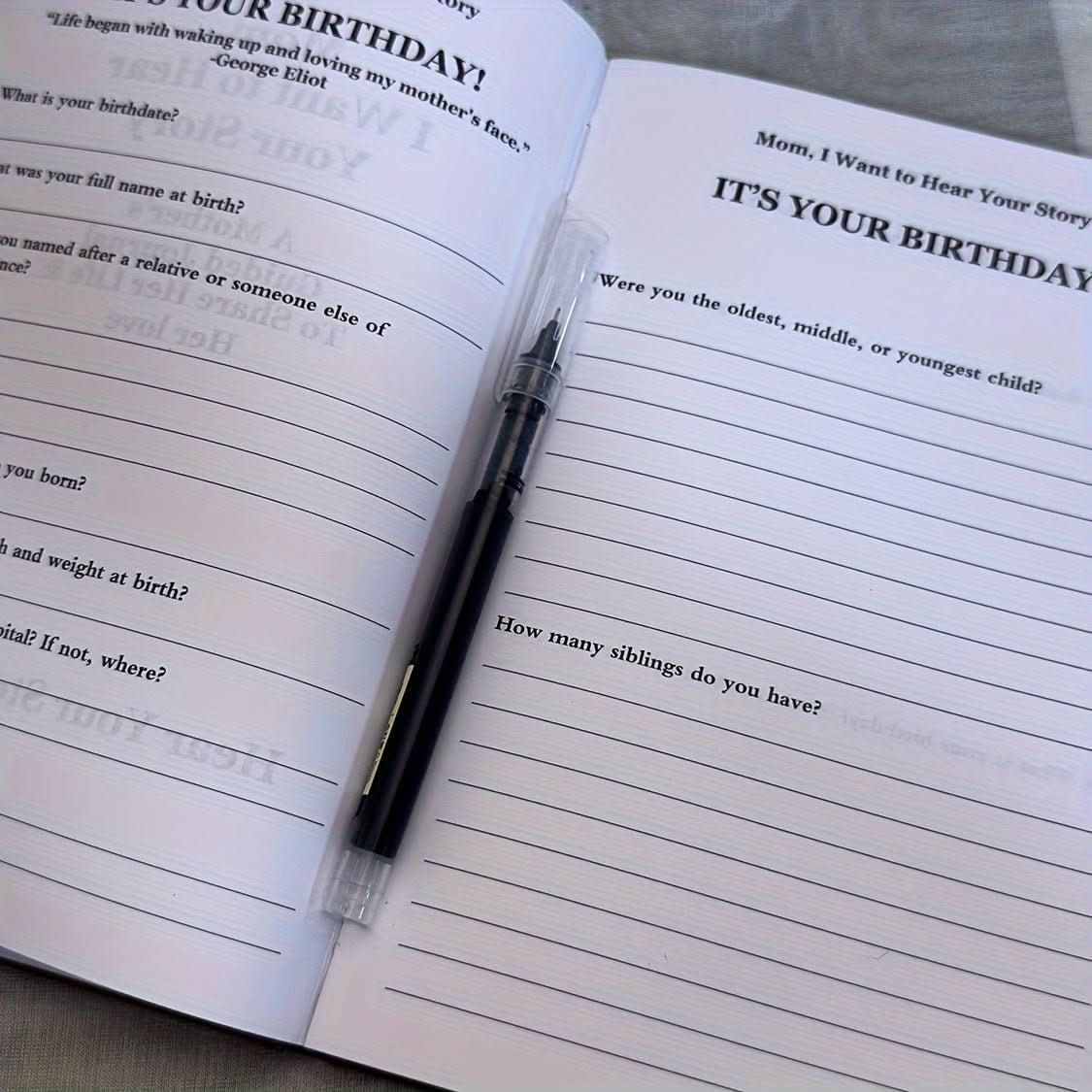 Family Journal Guided Prompts Hardcover Acid-Free Archival Paper