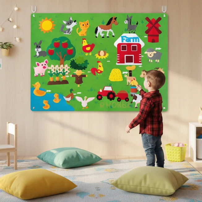 Felt Board for Kids Reusable Animal Felt Figures