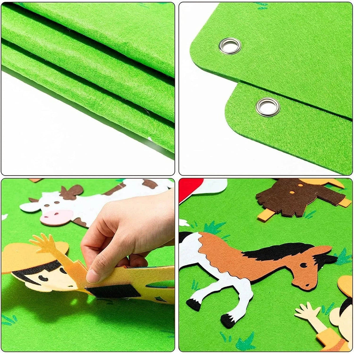 Felt Board for Kids Reusable Animal Felt Figures