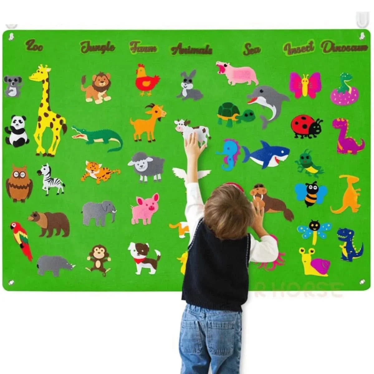 Felt Board for Kids Reusable Animal Felt Figures