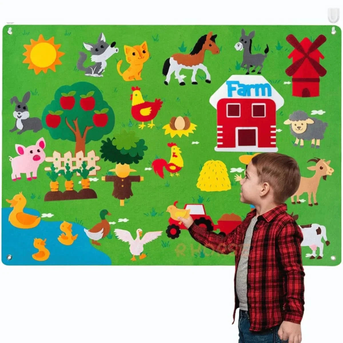 Felt Board for Kids Reusable Animal Felt Figures