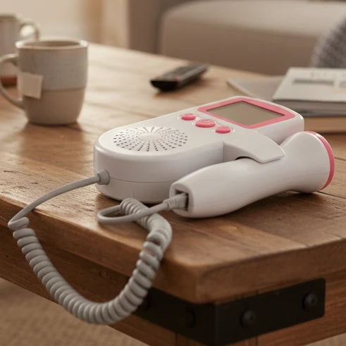 Fetal Doppler Monitor Portable LCD Heart Rate Display