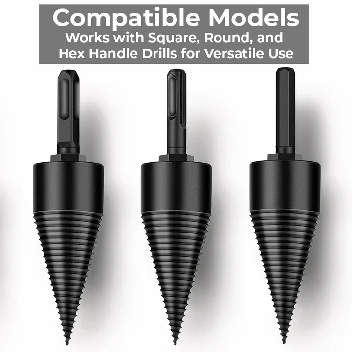 Firewood Splitter Drill Bit High-Carbon Steel Drill-Compatible Shanks
