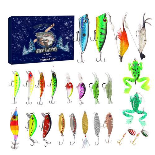 Fishing Advent Calendar 24 Assorted Pre-Rigged Lures